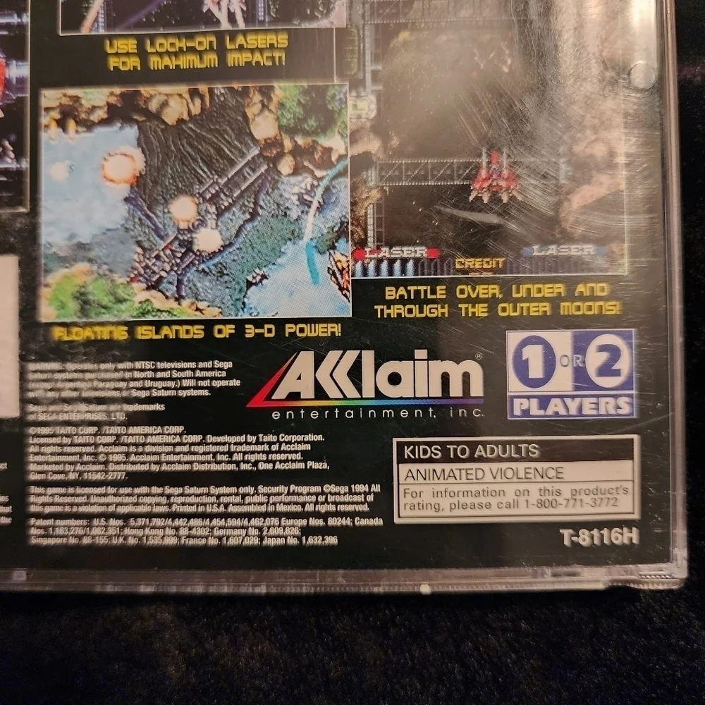 Vintage 1995 Sega Saturn Galactic Attack Video Game Complete w/ Book Space EUC